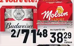 Metro BIÈRE LABATT BUDWEISER, MOLSON EXPORT | BEER offer