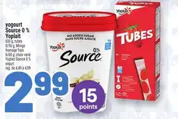 Metro YOGOURT SOURCE 0 % YOPLAIT | YOPLAIT SOURCE 0 % YOGURT offer