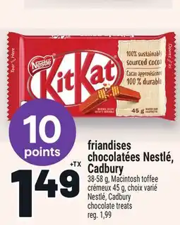 Metro FRIANDISES CHOCOLATÉES NESTLÉ, CADBURY | NESTLÉ, CADBURY CHOCOLATE TREATS offer