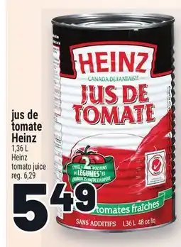 Metro JUS DE TOMATE HEINZ | HEINZ TOMATO JUICE offer