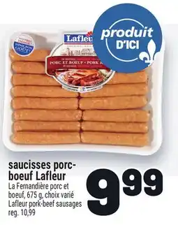 Metro SAUCISSES PORC‑ BOEUF LAFLEUR |LAFLEUR PORK-BEEF SAUSAGES offer