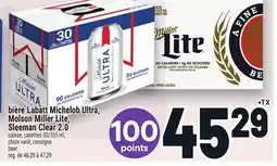 Metro BIÈRE LABATT MICHELOB ULTRA, MOLSON MILLER LITE, SLEEMAN CLEAR 2.0 | BEER offer