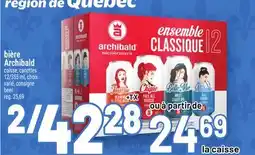 Metro BIÈRE ARCHIBALD | BEER offer