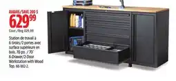 Canadian Tire ˝ 6-Drawer/2-Door Workstation with Wood Top offer