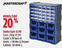 Canadian Tire Mastercraft 39-Bin & Drawers Cabinet offer