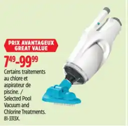 Canadian Tire Selected Pool Vacuum and Chlorine Treatments offer