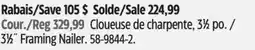 Canadian Tire Maximum 31⁄2˝Framing Nailer offer