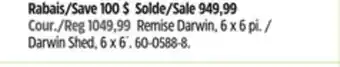 Canadian Tire Keter Remise Darwin, 6x6pi offer