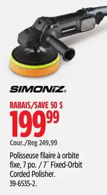 Canadian Tire Simoniz 7˝ Fixed-Orbit Corded Polisher offer