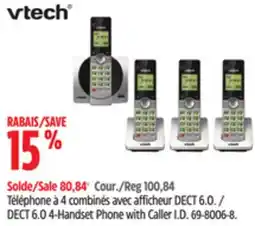 Canadian Tire VTech DECT 6.0 4-Handset Phone with Caller I.D offer