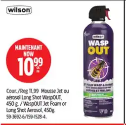 Canadian Tire Wilson WaspOUT Jet Foam or Long Shot Aerosol, 450g offer