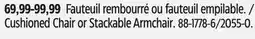 Canadian Tire For Living Cushioned Chair or Stackable Armchair offer