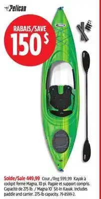 Canadian Tire Pelican Magna 10´ Sit-In Kayak offer