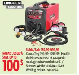 Canadian Tire Selected Welder and Auto-Dark Welding Helmet offer