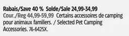 Canadian Tire Selected Pet Camping Accessories offer