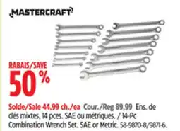 Canadian Tire Mastercraft 14-Pc Combination Wrench Set offer