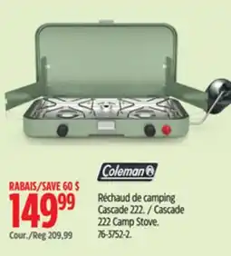 Canadian Tire Coleman Cascade 222 Camp Stove offer