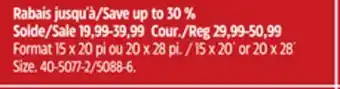 Canadian Tire 15 x 20´ or 20 x 28´ Size offer