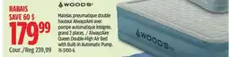 Canadian Tire Woods AlwayzAire Queen Double-High Air Bed with Built-In Automatic Pump. 76-3700-6 offer