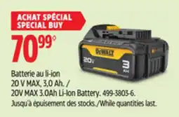 Canadian Tire DEWALT 20V MAX 3.0Ah Li-Ion Battery offer