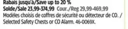 Canadian Tire Garrison Selected Safety Chests or CO Alarm offer