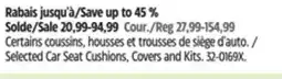 Canadian Tire Autotrends Selected Car Seat Cushions, Covers and Kits offer