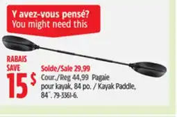Canadian Tire Kayak Paddle, 84˝ offer