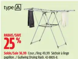 Canadian Tire Type A Gullwing Drying Rack offer