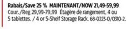 Canadian Tire 4 or 5-Shelf Storage Rack offer