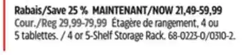 Canadian Tire 4 or 5-Shelf Storage Rack offer
