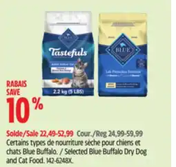 Canadian Tire Blue-buffalo Selected Blue Buffalo Dry Dog and Cat Food offer
