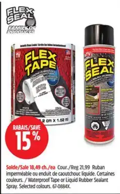 Canadian Tire Flex Tape Waterproof Tape or Liquid Rubber Sealant Spray offer