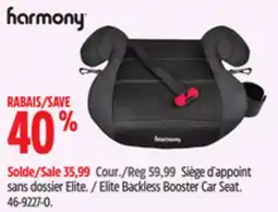 Canadian Tire Elite Backless Booster Car Seat offer
