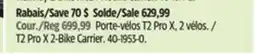 Canadian Tire Thule T2 Pro X 2-Bike Carrier offer
