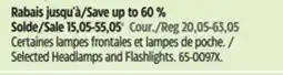 Canadian Tire Selected Headlamps and Flashlights offer