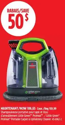Canadian Tire Bissell Little Green ProHeat Pet Portable Carpet & Upholstery Corded Deep Cleaner offer