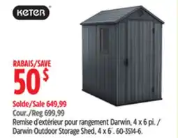 Canadian Tire Keter Darwin Outdoor Storage Shed offer