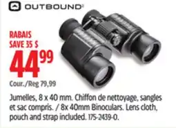 Canadian Tire Outbound 8x 40mm Binoculars. Lens cloth, pouch and strap included offer