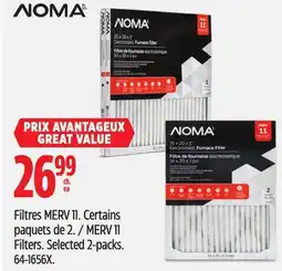 Canadian Tire MERV 11 Filters. Selected 2-packs offer