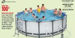Canadian Tire Steel Frame Pool with Ladder and Debris Cover offer