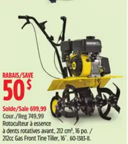 Canadian Tire 212cc Gas Front Tine Tiller, 16˝ offer