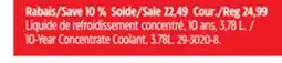 Canadian Tire Prestone 10-Year Concentrate Coolant, 3.78L offer