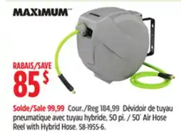 Canadian Tire Maximum ´ 50´ Air Hose Reel with Hybrid Hose. 58-1955-6 offer