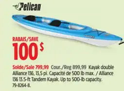 Canadian Tire Pelican 136 13.5-ft Tandem Kayak offer