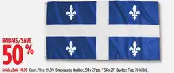 Canadian Tire 54 x 27˝ Quebec Flag offer
