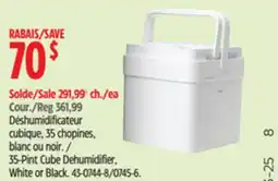 Canadian Tire Midea 35-Pint Cube Dehumidifier, White or Black offer