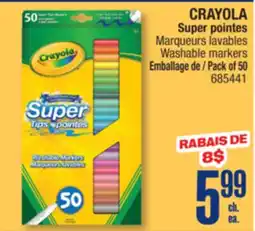 Jean Coutu CRAYOLA Super pointes Washable markers offer