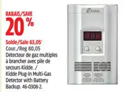 Canadian Tire Kidde Plug-In Multi-Gas Detector with Battery Backup offer