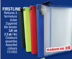 Jean Coutu FIRSTLINE Zippered file binder offer