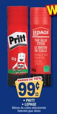 Jean Coutu PRITT, LEPAGE Selected glue sticks offer